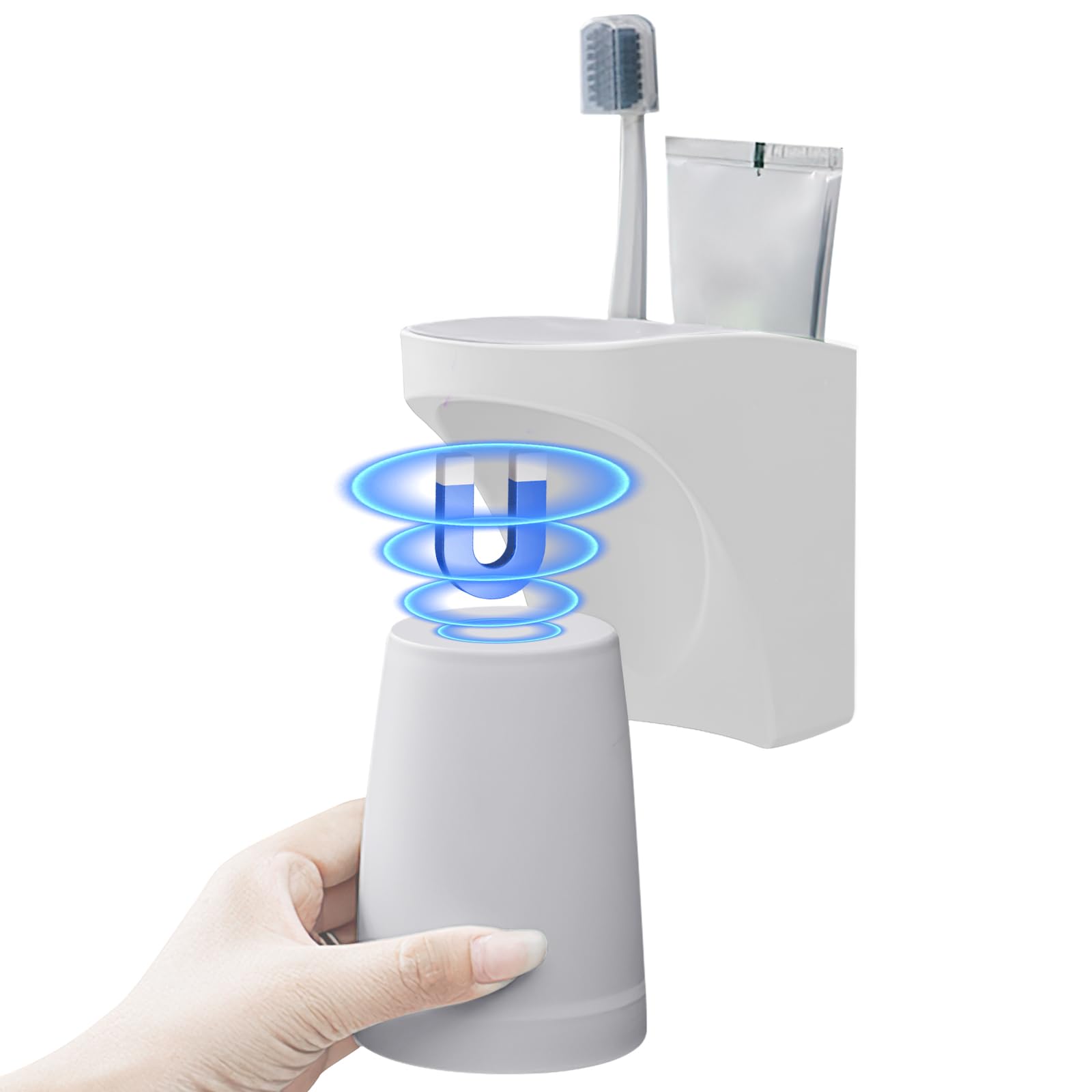 【新品未使用】歯ブラシホルダー コップ立て 壁掛けタイプ Amazon｜ALLMIRA 歯ブラシスタンド 歯ブラシホルダー コップ